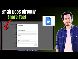 How To Email Google Docs Directly | Send Document via Email Guide