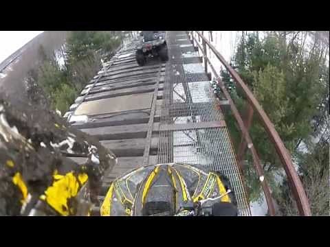 railroad trussel crossing at Snow Shoes rails to trails - GoPro Hero 2