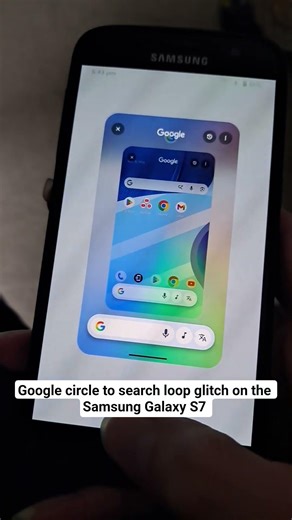 Google circle to search loop glitch on the Samsung Galaxy S7