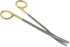 Metzenbaum Scissors Tungsten Carbide Inserts Stainless Steel Shears With Blunt/Blunt Tips (7" - Curved)