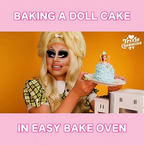 Attempting to bake a doll cake with the Barbie Bake With Me Oven! | Trixie Mattel