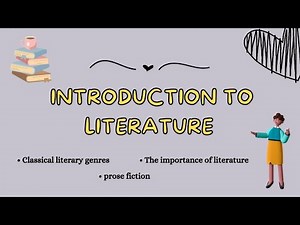 Introduction to literature ( شرح باللغة العربية ) 📚