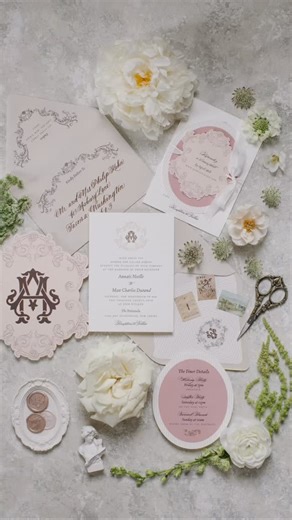 Why invest in custom wedding invitations? Because they’re so much more than paper. A custom suite is designed around you – your story, your aesthetic, your venue, even the small things that make us say, quotation mark this is so them. Quotation mark Every brushstroke, every layer, and every texture is chosen with intention. You were guided through a creative process that’s calm, personal, and rooted in expertise The results? An invitation that not only looks beautiful, but feels like you. Artful