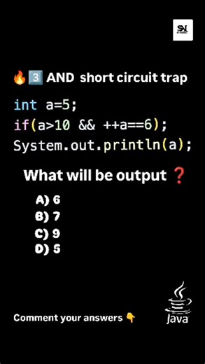skillnest on Instagram: "Follow for daily java question series 👍 #viral #reels #java #fyp #question #ai #coding #dsa #explore #tech #technology #techreels #coding #computerscience #explore #viralvideos #virelreels"