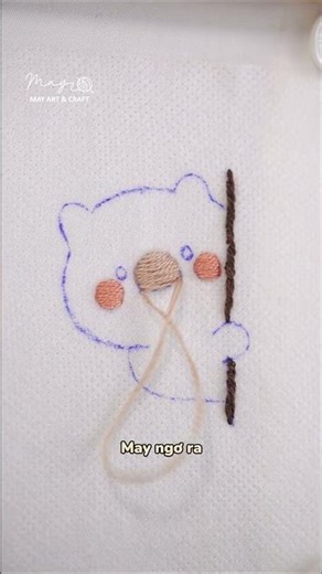 Embroider a bear on a shirt - learn embroidery with the Tailor Shop