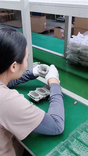 Efficient Workflow of a Die Casting Full Inspection Line. #diecast #machine#manufacturing