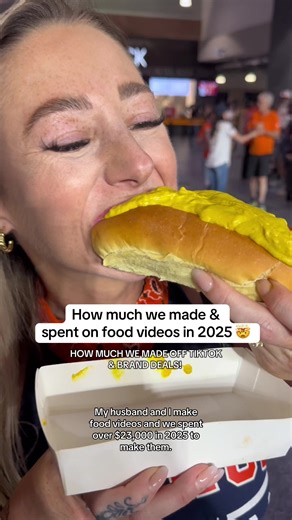 How much we made off food videos in 2025! Basically just did my taxes to make this video lol 😂 #whatispent #whatiate #money #food