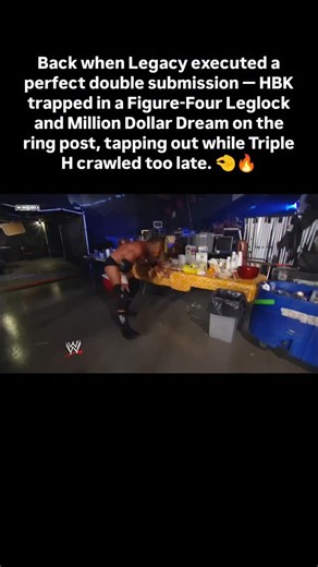 That time DX lost to Legacy at Breaking Point 2009 — HBK trapped in a Figure-Four and Million Dollar Dream on the ring post, tapped out, and Triple H couldn’t save him. 👀😲 #shawnmichaels #tripleh #wwe #codyrhodes #teddibiase | The Kickout Zone