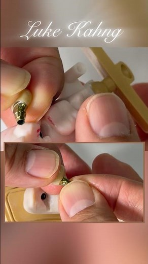 Custom implant crowns that we just completed in my lab