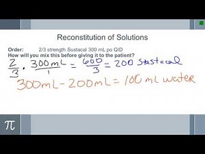 Nursing Dimensional Analysis: Reconstitution of Solutions