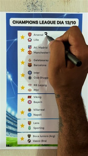 CHAMPIONS LEAGUE JOGOS DE HOJE TERÇA-FEIRA DIA 13/10 #championsleague #champions #barcelona #vasco #manchesterunited