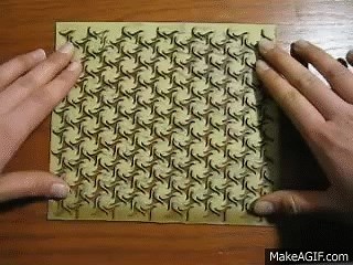 Negative Poisson Ratio (or auxetic) Material: Radial Pattern on Make a GIF