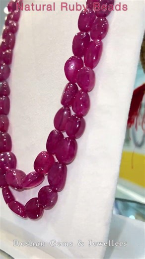 Original Ruby (Manik)Mala • Real Ruby beads in Hyderabad • Ruby gemstone Necklace