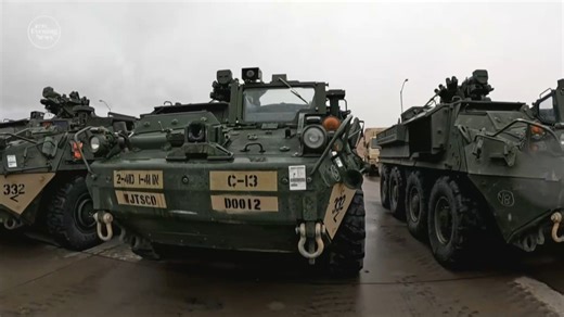 104K views · 1.9K reactions | President Trump has authorized turning a 700-mile stretch of federal land, from New Mexico to California, into a military installation to allow troops to detain migrants crossing the southern border. Armored Stryker vehicles with infrared cameras have been deployed to monitor activity. | CBS Evening News | Facebook