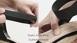 Watch amanda-1 wedge sandals on Amazon Live