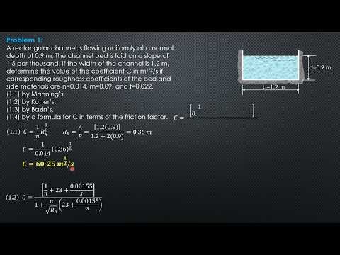 OPEN CHANNELS, Example 1
