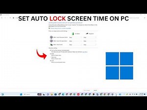 How To Set Auto Lock Screen Time On PC Windows 10/11
