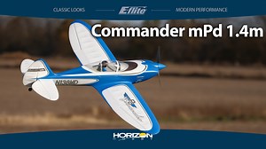 The E-flite Commander mPd 1.4m now includes the updates and upgrades you want most! It’s 3S and 4S compatible, features metal-geared servos and the benefits of Smart technology — making it a perfect everyday sport model for a wide variety of pilots. Available for pre-order now from your local hobby shop! Full details at https://horizonhobby.cc/EFL14850 #horizonhobby #eflite #commandermPd #rcairplane #aviation #spektrum #spektrumsmarttechnology | Horizon Hobby