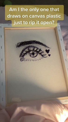 Unconventional Canvas Art: Ripping Plastic for Creative Doodles