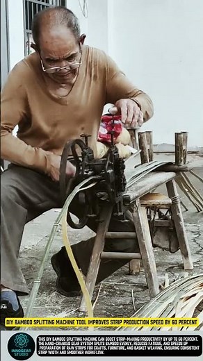 DIY bamboo splitting machine tool improves strip production speed by 60 percent