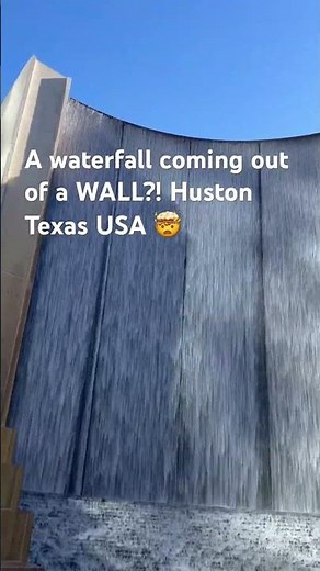 A waterfall coming out of a WALL?! Houston Texas USA🤯Gerald D. Hines Waterwall Park