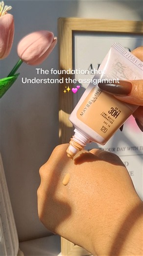 maybelline super stay foundation 🫶 ‪@maybellinenewyork‬ #makeup #foundation #tutorial #swetches