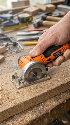 Mini Oscillating Multi-Tool Cutting Wood 🔧✨ | Satisfying Miniature Power Tool