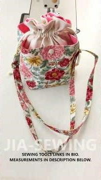 Drawstring Cross Bag💐✨ | DIY | Quick Sewing Tips No.379