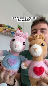 Pinky and who?? 🥹Help me name Pinky’s friend! The Little Llama Buddy crochet pattern is now available over on my website 💜#crochet #amigurumi #llama #crochetllama | Crochet me Zaddy