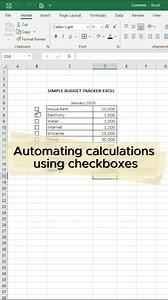 Automate Your Calculations with Checkboxes in Excel #Excel #exceltips | Excel Basics