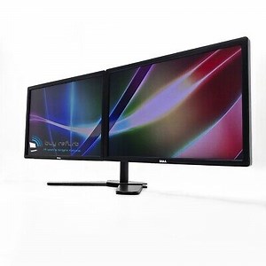 Dual Monitor Bundle 1920x1080 2x24"  New Stand  Screen Home Office VGA DVI DP  | eBay UK