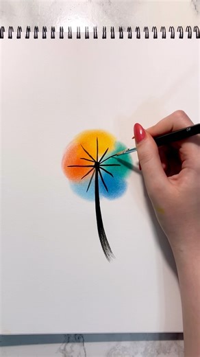 Art activity with pastel chalks 🌼