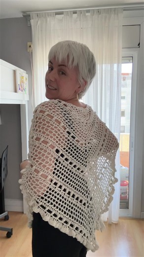 Chal color crema crochet acabado: guía y ideas