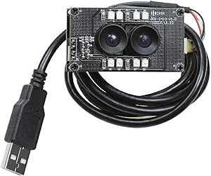 Arducam Face Recognition Bioassay Dual Lens USB Camera Module, Synchronized 2MP 1080P Visible Light and Infrared Camera Board, Day and Night Mini UVC USB2.0 Webcam