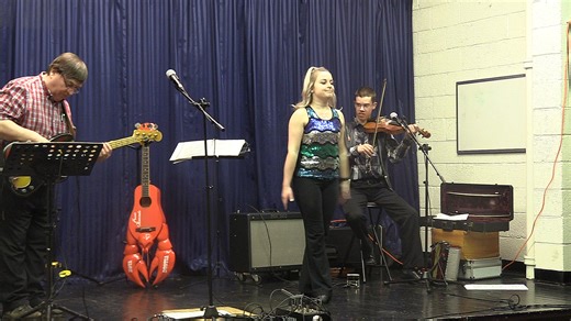 Step dancing with fiddle tune Maple Sugar This Is Bronwyn Briges from PEI doing some fine step dancing with Hayden Stover the tune Maple Sugar in the background.Helped by Andy Crossan. From a show in the Wentworth Valley of Nova Scotia, held on April 28/2018. www.facebook.com/MikesMusicBlog | Mike Blackburn - Music Videographer