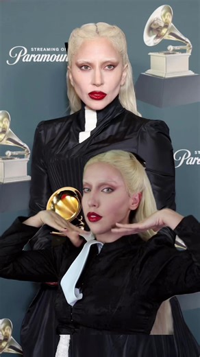 Lady Gaga Grammys 2026 inspired makeup. Drugstore and inexpensive makeup only. Full tutorial on my page #ladygaga #makeuptutorial #grammys2026
