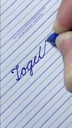 “Together” How to write in English cursive writing | Daily usable words | Cursive handwriting
