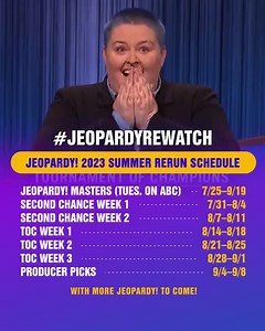 34K views · 551 reactions | The sun is out and #JeopardyRewatch is almost here! Relive some of your favorite episodes from the past season all summer long ☀️ | Jeopardy! | Facebook