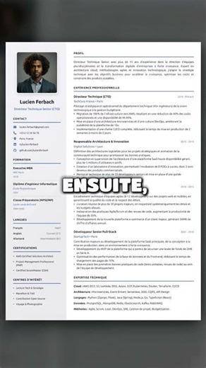 Modèle CV Banque
