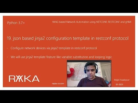19. json based jinja2 configuration template example in restconf protocol