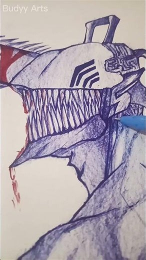 Draw Chainshow man ✨#anime#viralshort #chainsawman