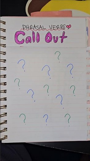Phrasal Verb: Call Out #esl #phrasalverbs #learnenglish #englishteacher #englishgrammar #english
