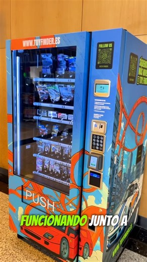 Toy Finder on Instagram: "Ya está funcionando nuestra maquina vending en @parquerivas con muchos Hot Wheels, miniGT, Kaido House, Pop Race, Pokemon, Topps, Panini… iremos dejando algunas sorpresitas!! #hotwheels #vendingmachine #hotwheelsvendingmachine #hotwheelsmadrid #rivasvaciamadrid #topps #cards #pokemon"