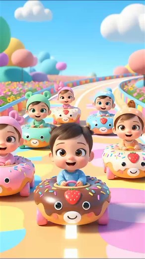 doughnut car for kids/dudi dudi dumdum song #KidsDreamland#kidsanimation#dudidudidumdum#babysong#aysh