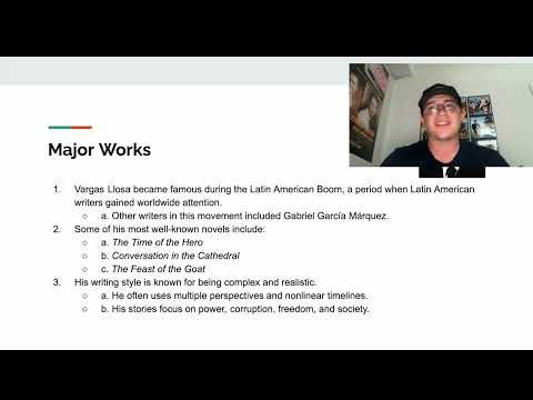 Mario Vargas Llosa Informative speech HCOM ASSIGNMENT