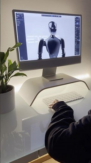 🤖 💻 Interactive 3D robot added into a website ✨ #3d #webdesign #interactive