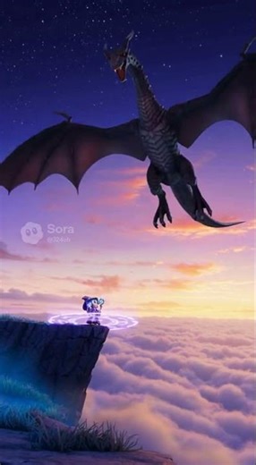 AIアニメーション『魔術師ちゃん、飛竜を対峙する！』