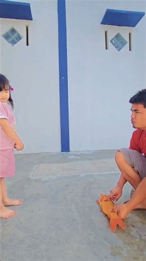 Baby Lova is afraid of fish #fyp #viral