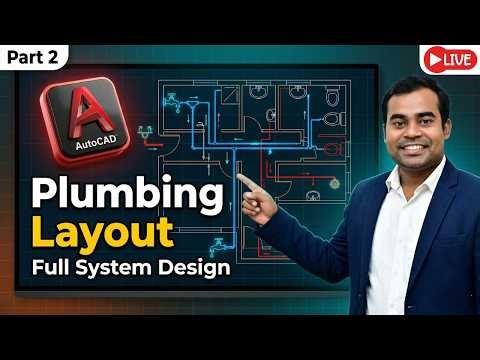 How to Create Plumbing Layout Plan in AutoCAD Architecture Step by Step | Drainage System Design