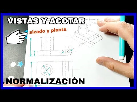 VISTAS Y ACOTACIÓN - pieza de alzado y planta😆 [pasos para acotar]💪